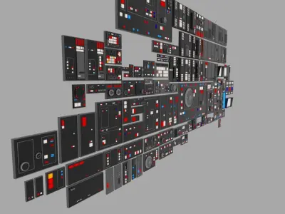 Star Wars Imperial Panels Pack 1 Low-poly 3D model