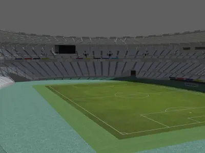 Ajinomoto Stadium Chofu Tokyo Japan Low-poly 3D model