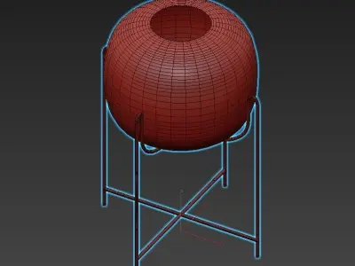 CRADLE table lamp glass with gold base 3D model