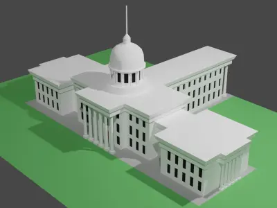 Low Poly Capitol Building 3D model