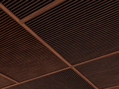 Wood Ceiling and Wall Panel Low-poly 3D model