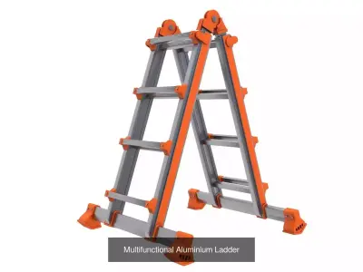 Aluminium Ladder 3D Model Pack