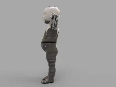 robot baby 3d model Low-poly 3D model