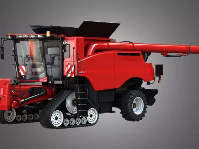 Axial-Flow 9240 Combine Harvester - with Tracks 3D model