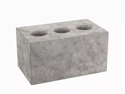 Concrete Brick 02 Low-poly 3D model