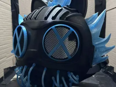 Cyber Design Mask With Ears  Design 2026 Low-poly 3D model model Low-poly 3D model