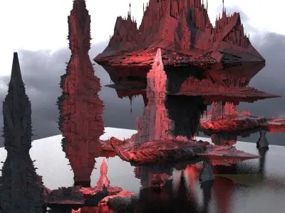 Fractal City Dr Strange Influenced City series 3D model