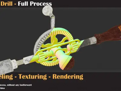 Hand Drill - Tutorial Full Process   3D model