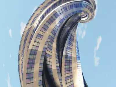 Spiral tower 3D model