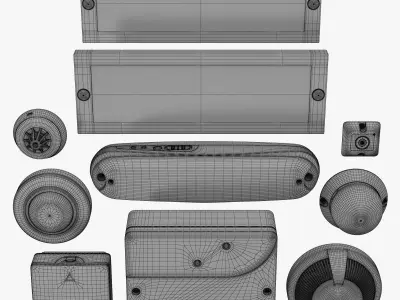 Fire alarm Set 3D model