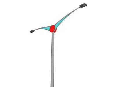 Lamp Post - Light Pole - Light Post - Street Light 13 3D model