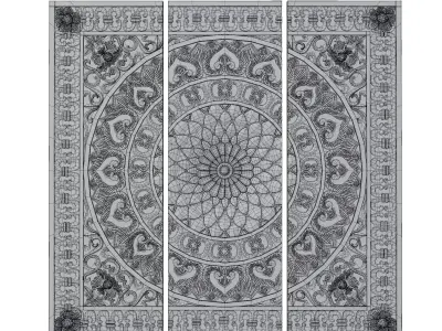 Decorative Ceiling Tile 3D model 6