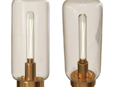 Modern Glass Tube Table Lamp Low-poly 3D model