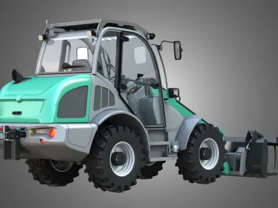 Loader KL80-8T  with Fork with Grapple - Front Loader 3D model