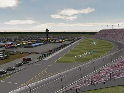 Kansas Speedway Game Ready Low-poly 3D model