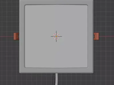 SquareLEDCeilingLight3DModel Low-poly 3D model