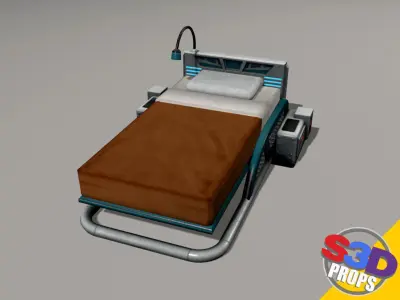 scifi bed 3D model