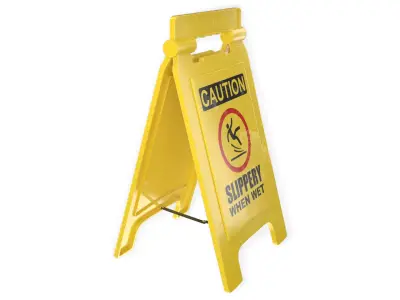 Slippery When Wet Sign 3D model