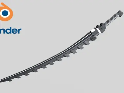 Fantasy Sci-Fi Sword Low-poly 3D model