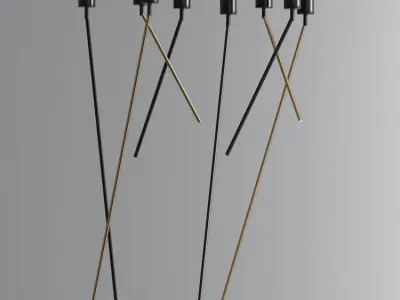 Modern Ceiling pendant Chandelier Light 04 3D model