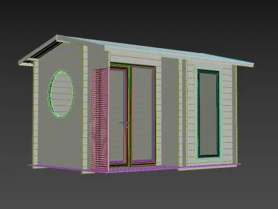 Small wooden cabin Ameli 3D model