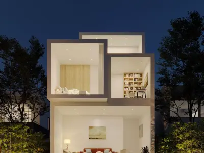 Modern House Exterior 3D model