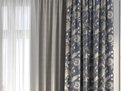Curtain Set 210 3D model