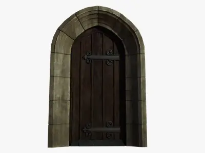 Medieval Door  Low-poly 3D model