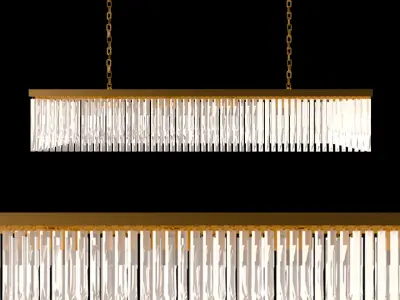 RECTUNGULAR CHYNDELIER 3D model