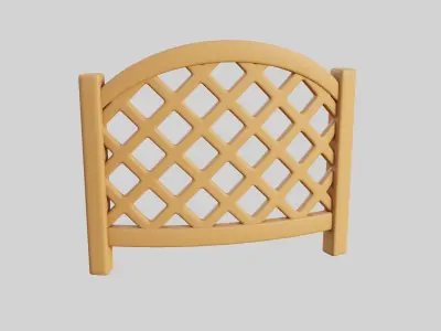 Cartoon Fence 14 3D model