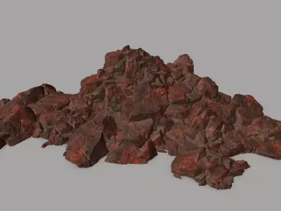 Rock Set Low-poly 3D model 18