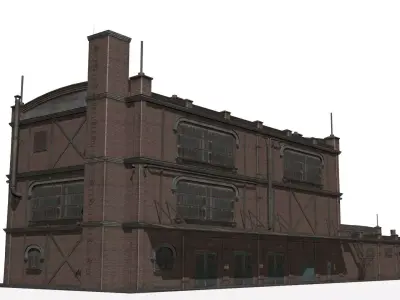 old industrial building Low-poly 3D model by sobul