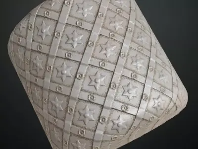 Silver Metal Gate PBR Seamless Texture