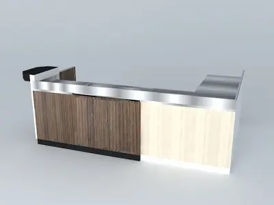 Kit 724 Bench in stainless steel vats and L 2 Light by Alex M... Free 3D model