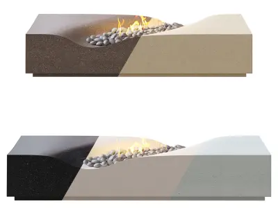 PAOLO fire table by Lumacast Low-poly 3D model