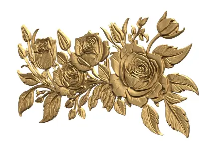  decor set Roses wall mural 50  3D print model purchase