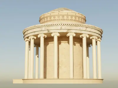 Ancient round temple  Free 3D model