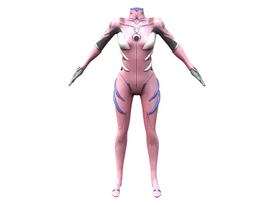 Droid Body Full Suit Low-poly 3D model