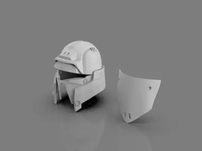 helmet of star wars trooper 3D print model