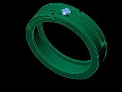 men ring for diamond 3D print model