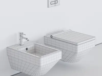 Duravit Vero Air Wall-hung WC Low-poly 3D model