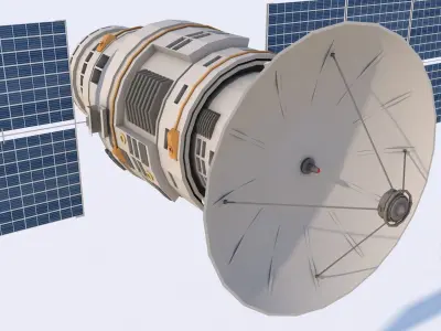 Spacecraft Satellite Low-poly 3D model