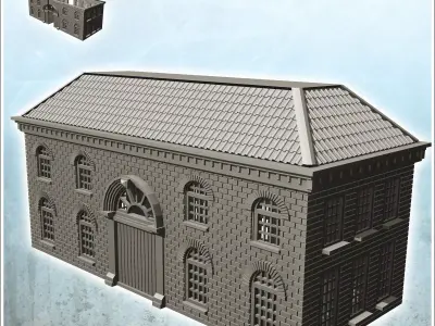 Former house of detention Assen Netherland - Modern WW2 WW1 Worl 3D print model