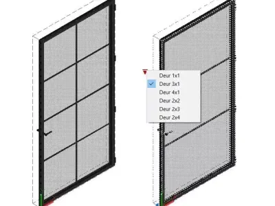 DYN 3d aluminium door Free 3D model