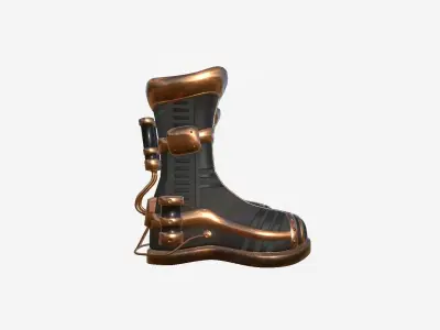 SciFi Boots A05 Copper - Character Design Fashion Low-poly 3D model