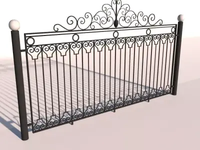 Fence 01 3D model