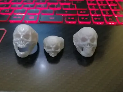 SKULL RING BASIC 3D print model