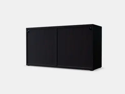 BESTA Shelf unit with glass doors 5 Low-poly 3D model