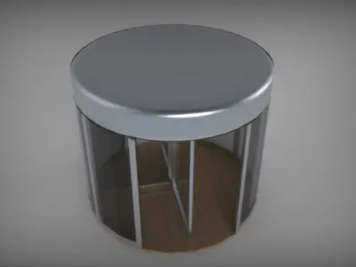 Revolving Door Low-poly 3D model