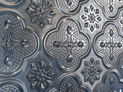 FROSTED GLASS ORIENTAL NORMAL MAP Low-poly 3D model